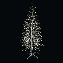 Holiday Bright Lights LED Warm White Lighted Birch Tree 66 In. Yard Decor