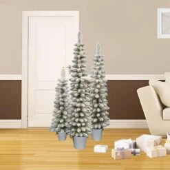 Celebrations 5 Ft. Slim Flocked Pencil Christmas Tree -Alpine Sales Store 081f730b ea30 41b3 9ea8 72e33881051c