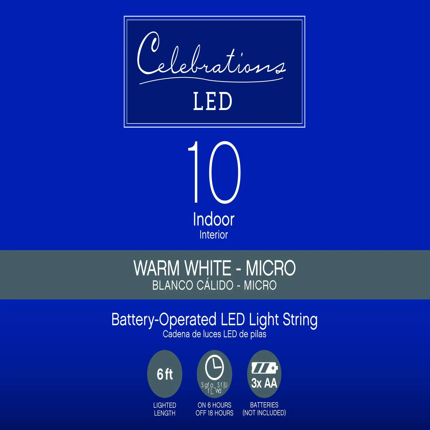 Celebrations LED Micro/5mm White String Christmas Lights 3 Celebrations LED Micro/5mm White String Christmas Lights