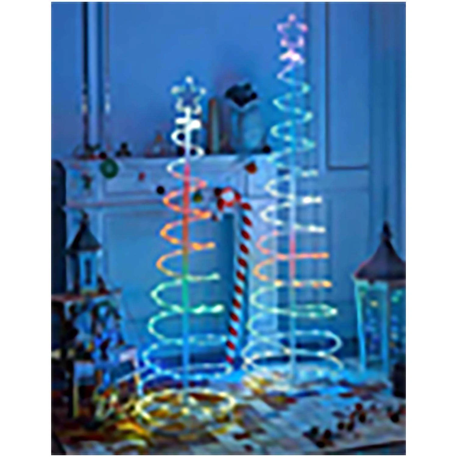 Celebrations LED Multi Spiral RGB Ribbon 4 Ft. Yard Decor 4 Celebrations LED Multi Spiral RGB Ribbon 4 Ft. Yard Decor - Image 2