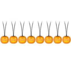 Gemmy Spooky Mood's White 8 Ct LED Prelit Musical Jack-O-Lantern String Lights