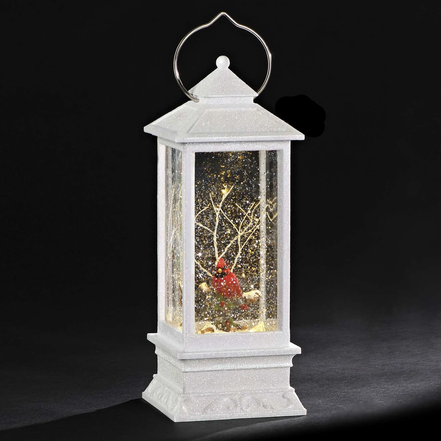 Roman Holiday LED Multicolored Lantern With Cardinal Swirl Indoor Christmas Decor 11 In. 5 Roman Holiday LED Multicolored Lantern With Cardinal Swirl Indoor Christmas Decor 11 In. - Image 3