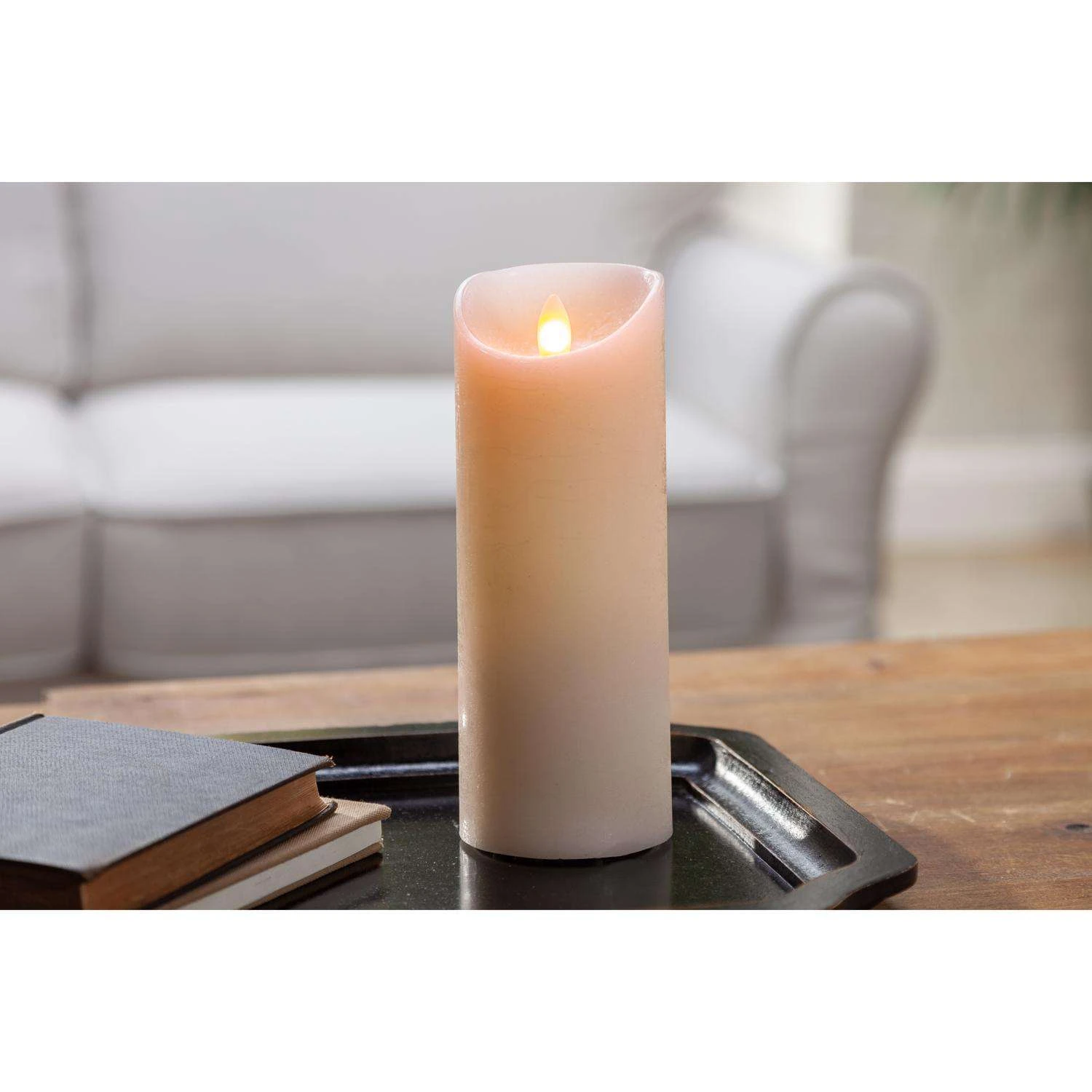 Gerson LED Bisque Aurora Flame Candle 8 In. 4 Gerson LED Bisque Aurora Flame Candle 8 In. - Image 2