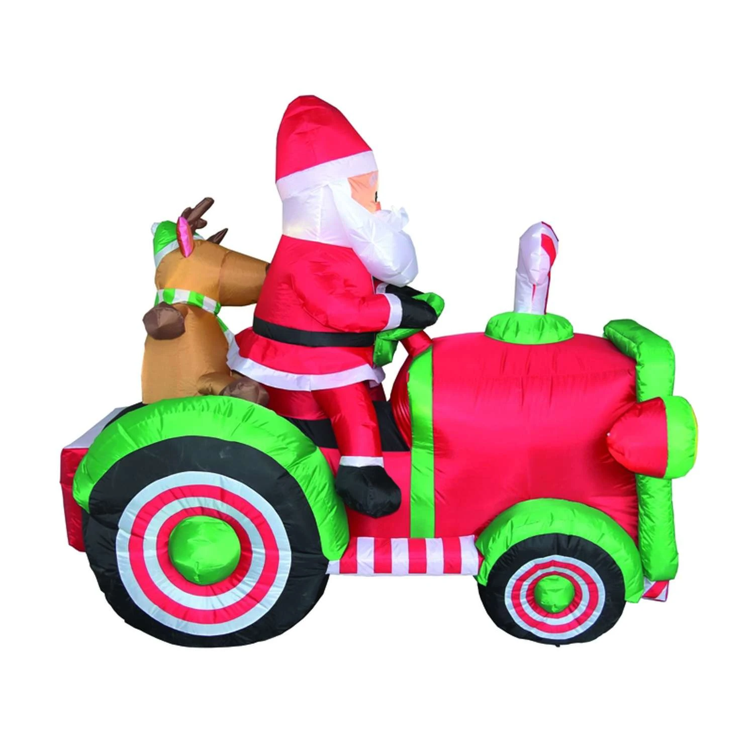 Celebrations Santa With Tractor 6 Ft. Inflatable 4 Celebrations Santa With Tractor 6 Ft. Inflatable - Image 2