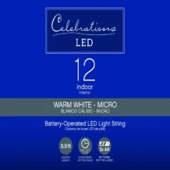 Celebrations LED Micro/5mm Clear/Warm White String Christmas Lights
