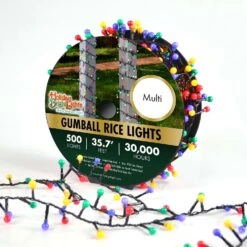 Holiday Bright Lights Gumball LED Rice Cluster Multicolored 500 Ct Christmas Lights