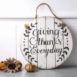 Glitzhome 15 In. Giving Thanks Everyday Hanging Decor -Alpine Sales Store 2477c662 daa0 4457 ac2e 781dddc9d342