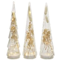 Lumineo LED Copper/Warm White Tree Table Decor 13.8 In.