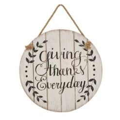 Glitzhome 15 In. Giving Thanks Everyday Hanging Decor