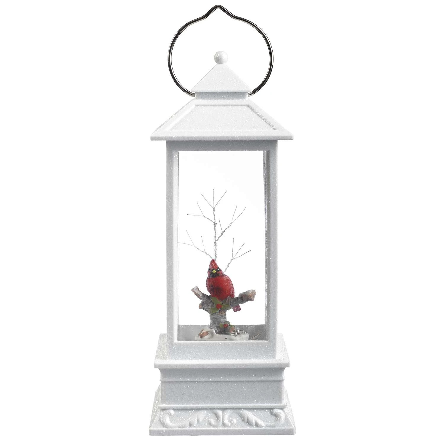 Roman Holiday LED Multicolored Lantern With Cardinal Swirl Indoor Christmas Decor 11 In. 4 Roman Holiday LED Multicolored Lantern With Cardinal Swirl Indoor Christmas Decor 11 In. - Image 2