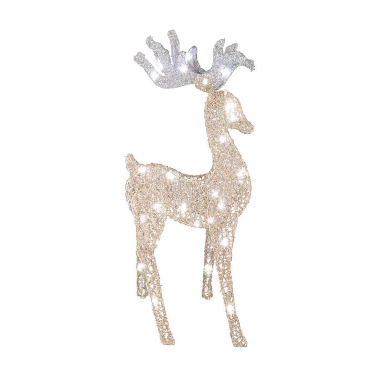 Gemmy Flat-tastics LED White Starry Night A Frame Buck 30 In. Yard Decor 3 Gemmy Flat-tastics LED White Starry Night A Frame Buck 30 In. Yard Decor