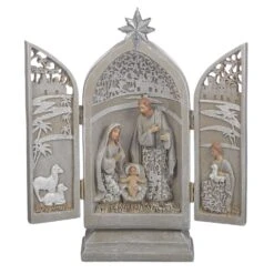 Roman Holiday Multicolored Holy Family Triptych Figurine 8.46 In.