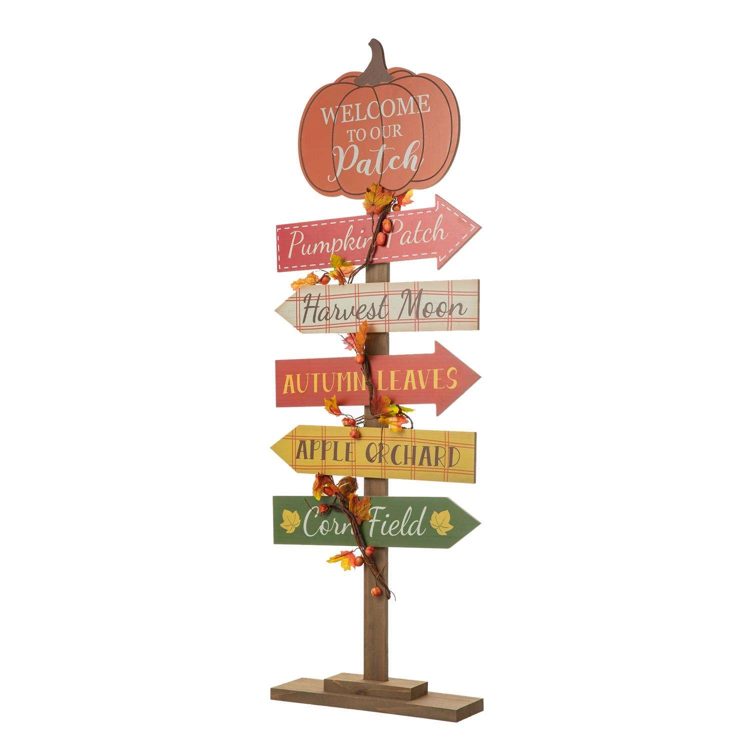 Glitzhome 42.5 In. Pumpkin Patch Porch Sign Fall Decor 6 Glitzhome 42.5 In. Pumpkin Patch Porch Sign Fall Decor - Image 5