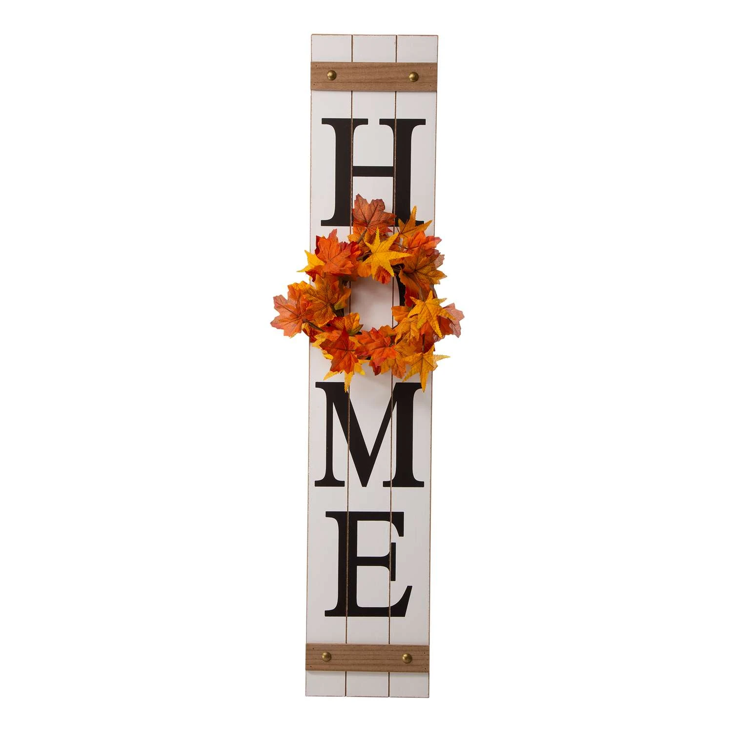 Glitzhome Multicolored Home With 3 Interchangeable Floral Wreaths Porch Sign 42 In. 5 Glitzhome Multicolored Home With 3 Interchangeable Floral Wreaths Porch Sign 42 In. - Image 3