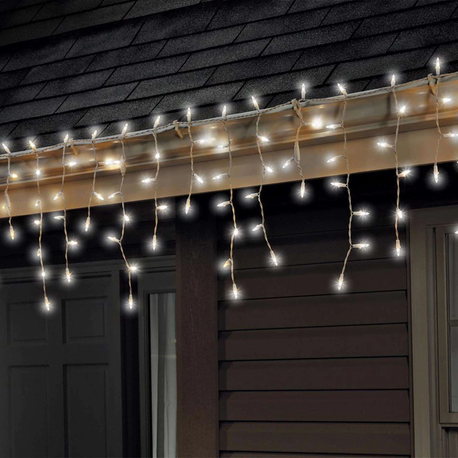 Celebrations LED Mini Cool White 100 Ct Icicle Christmas Lights 5.67 Ft. 4 Celebrations LED Mini Cool White 100 Ct Icicle Christmas Lights 5.67 Ft. - Image 2