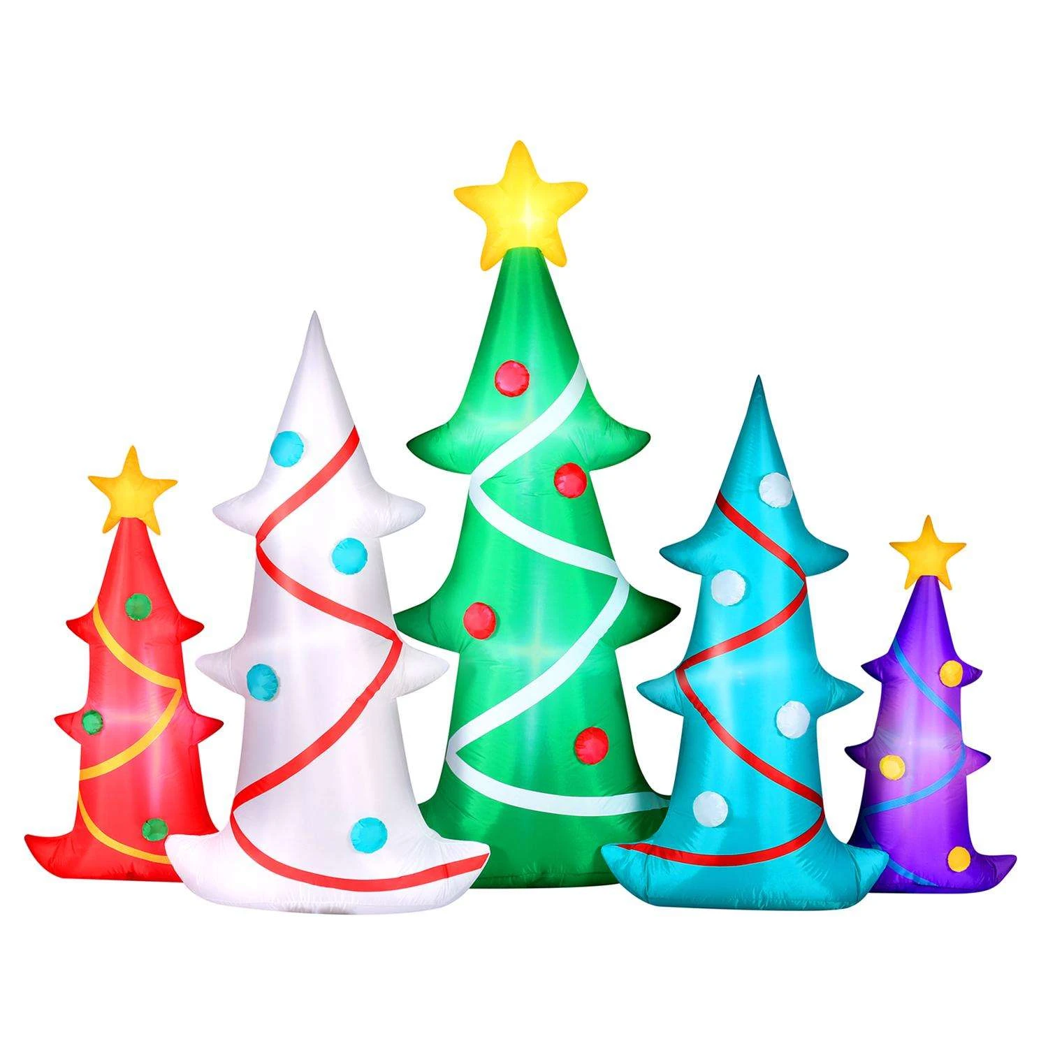 Occasions LED Christmas Trees 6 Ft. Inflatable 3 Occasions LED Christmas Trees 6 Ft. Inflatable