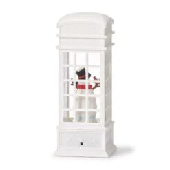 Roman LED Multicolored Snowman In English Phone Booth Water Lantern With Swirling Glitter Indoor Chr -Alpine Sales Store 41aa87fb ed2e 45d2 b87b 5bd1f589af74