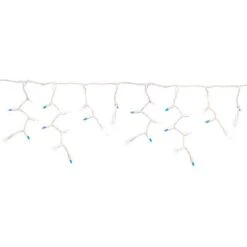 Celebrations Platinum LED T5 Blue/Pure White 100 Ct Icicle Christmas Lights 9.5 Ft.