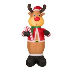 Glitzhome Reindeer Holding Candy Cane 94.49 In. Inflatable -Alpine Sales Store 4b4e0358 d8c4 475c 9c8c 44500c415b4a