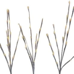Celebrations LED Warm White Lighted Birch Twigs 32 In. Yard Decor