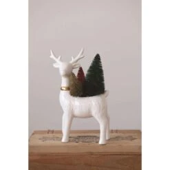 Creative Co-Op White Reindeer Indoor Christmas Decor 7.5 In. -Alpine Sales Store 4dd44821 beae 4380 85b6 5bc905e76e6d