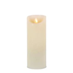 Gerson LED Bisque Aurora Flame Candle 8 In.