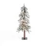 Gerson 3 Ft. Slim Incandescent 50 Ct Flocked Alpine Christmas Tree