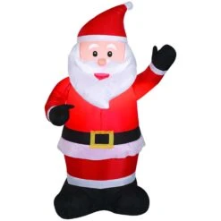 Gemmy LED White Waving Santa 3.5 Ft. Inflatable