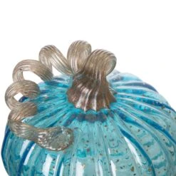 Glitzhome 8.46 In. Glass Blue Pumpkin Fall Decor 9 Glitzhome 8.46 In. Glass Blue Pumpkin Fall Decor -Alpine Sales Store 544a33a2 221e 469f aba2 1bc04b604383