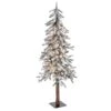 Gerson 4 Ft. Slim LED 100 Ct Flocked Alpine Christmas Tree -Alpine Sales Store 56ccb2ab 9aea 4b33 a265 9523d47a2bbb