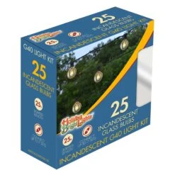 Holiday Bright Lights Incandescent G40 Globe Clear/Warm White 25 Ct String Christmas Lights