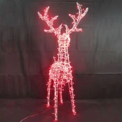 Celebrations LED Red Standing Reindeer 52 In. Yard Decor