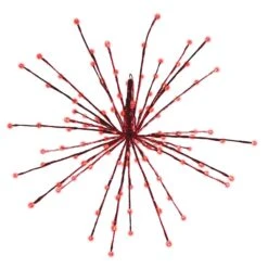 Celebrations Platinum LED Red Radiant Blast 24 In. Hanging Decor