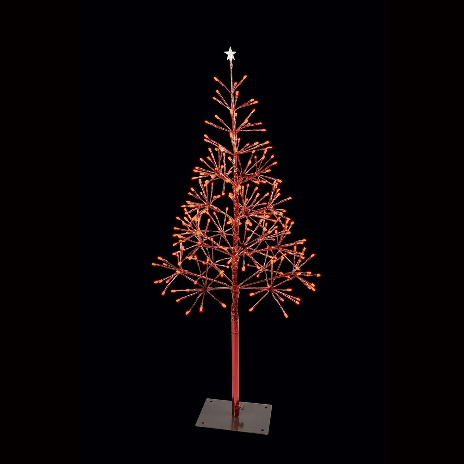 Holiday Bright Lights LED Red Lighted Shimmering Tree 42 In. Yard Decor 3 Holiday Bright Lights LED Red Lighted Shimmering Tree 42 In. Yard Decor