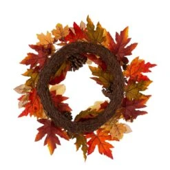 Glitzhome 5.25 In. Blooming Magnolia Wreath Fall Decor -Alpine Sales Store 60a41a78 321e 443a 9fe5 ac26267573f7