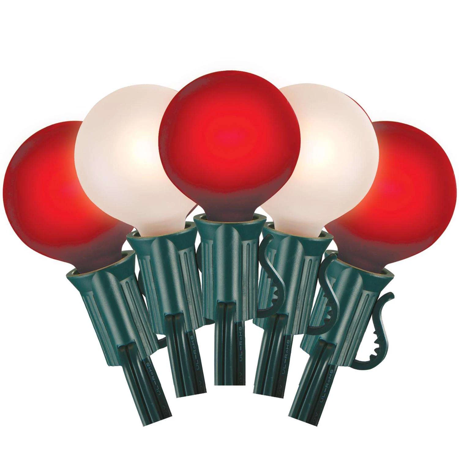 Celebrations Incandescent G40 Globe Red/White 25 Ct String Christmas Lights 24 Ft. 3 Celebrations Incandescent G40 Globe Red/White 25 Ct String Christmas Lights 24 Ft.