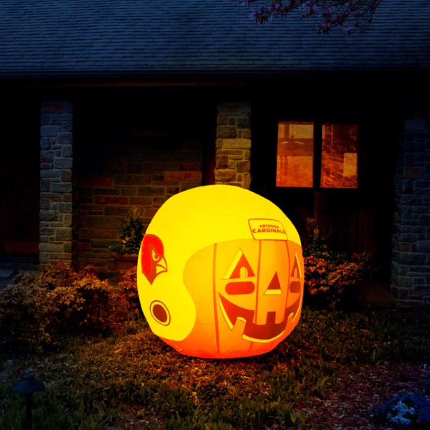 Sporticulture NFL 4 Ft. LED Arizona Cardinals Jack-O-Helmet Inflatable 6 Sporticulture NFL 4 Ft. LED Arizona Cardinals Jack-O-Helmet Inflatable - Image 4