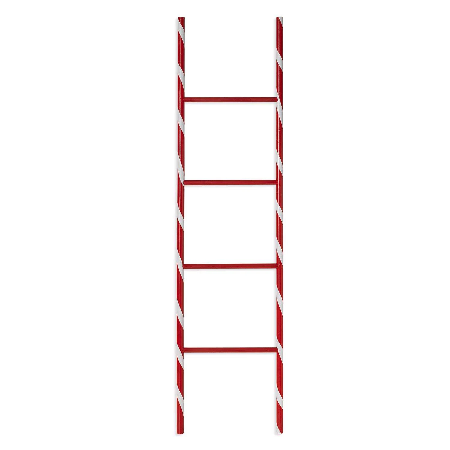 Celebrations Red/White Holiday Stripe Ladder 48 In. 3 Celebrations Red/White Holiday Stripe Ladder 48 In.