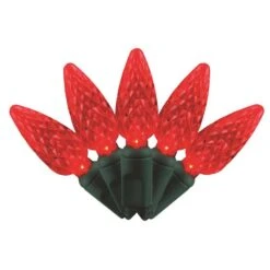 Celebrations Platinum LED C6 Red 50 Ct String Christmas Lights 25 Ft.