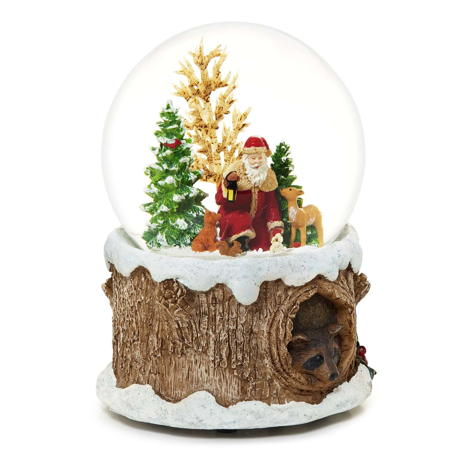 Roman Glitter Dome Multicolored Santa With Animals Indoor Christmas Decor 5.5 In. 4 Roman Glitter Dome Multicolored Santa With Animals Indoor Christmas Decor 5.5 In. - Image 2