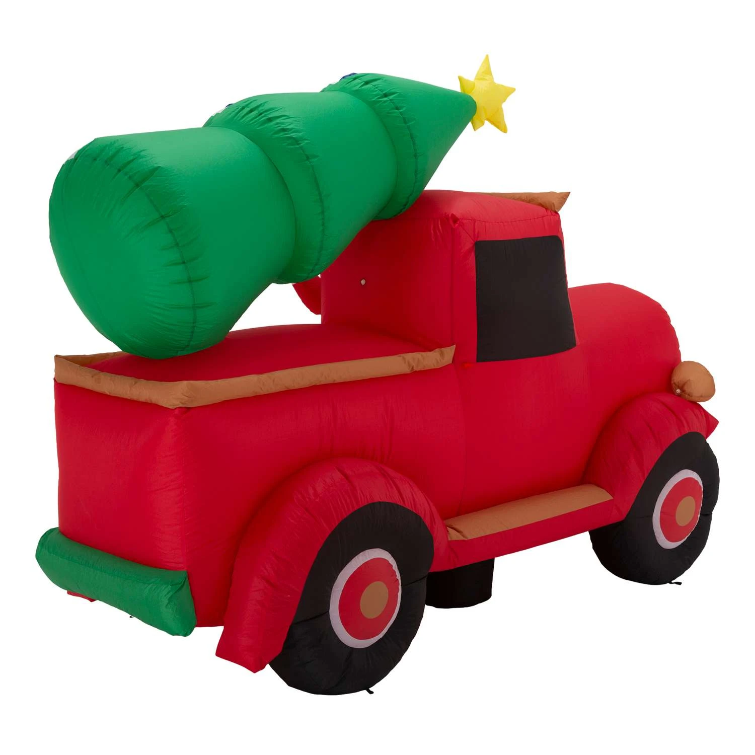 Glitzhome Santa On Pick Up Truck Decor 70.87 In. Inflatable 3 Glitzhome Santa On Pick Up Truck Decor 70.87 In. Inflatable - Image 2