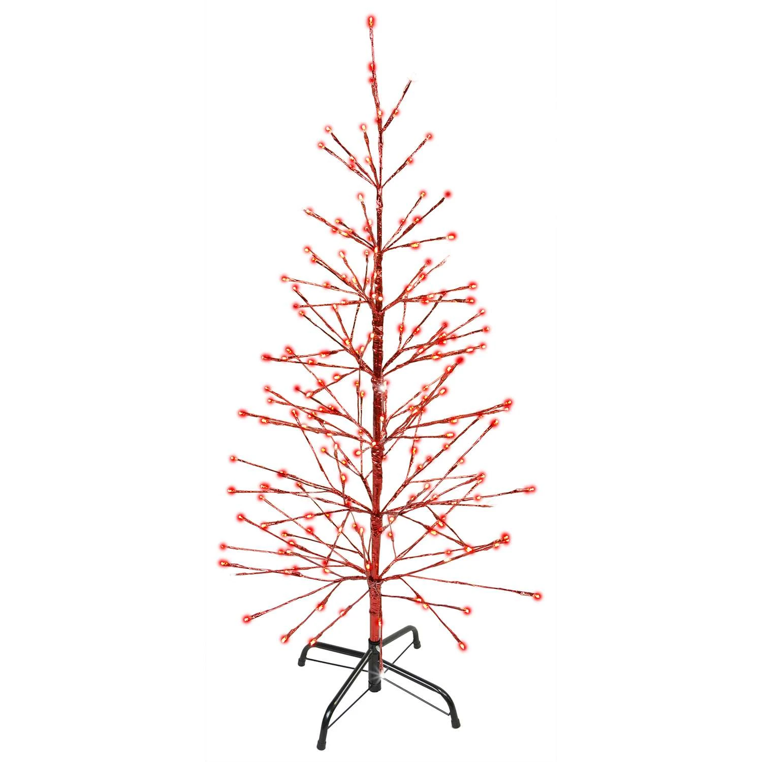 Holiday Bright Lights LED Red Twig Tree 48 In. Yard Decor 3 Holiday Bright Lights LED Red Twig Tree 48 In. Yard Decor