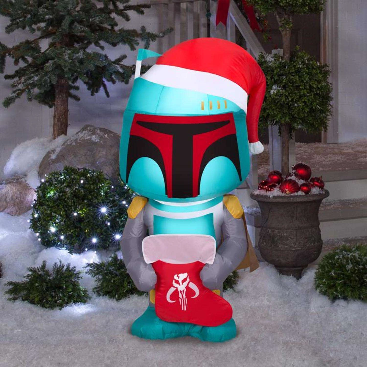 Gemmy Airblown LED Star Wars Boba Fett 3.5 Ft. Inflatable 4 Gemmy Airblown LED Star Wars Boba Fett 3.5 Ft. Inflatable - Image 2