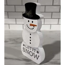 P Graham Dunn Black/White Snowman Let It Snow Table Decor 7 In. -Alpine Sales Store 76c5be19 b7f5 434c 9ef6 c44d7e1cd9b5