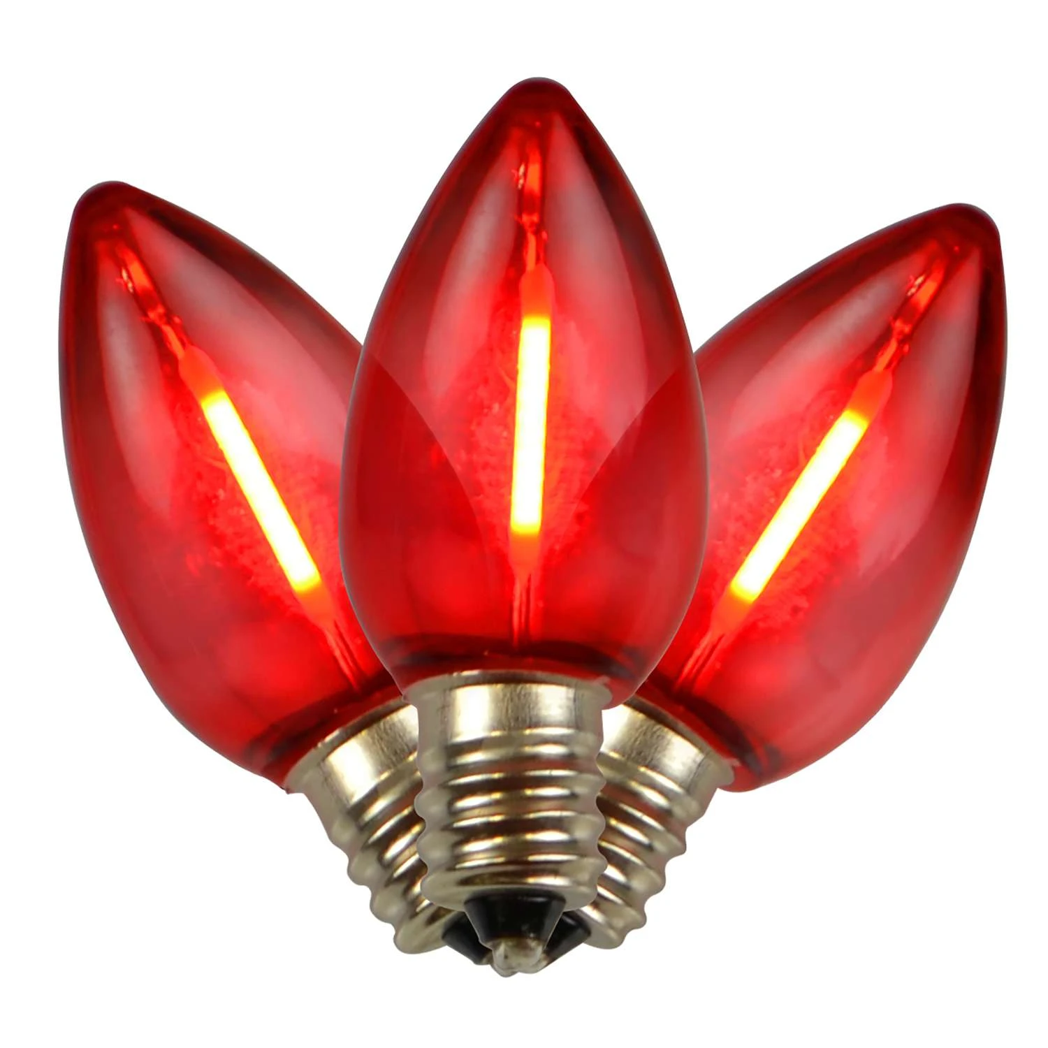Holiday Bright Lights LED C7 Red 25 Ct Christmas Light Bulbs 3 Holiday Bright Lights LED C7 Red 25 Ct Christmas Light Bulbs