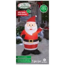 Gemmy LED White Waving Santa 3.5 Ft. Inflatable -Alpine Sales Store 782fa4c9 ff23 4a76 b0cc 52bb1e70b5e7