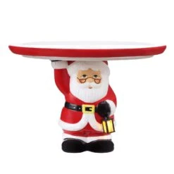Mr. Christmas LED Santa Claus Cake Plate Table Decor 6.5 In.