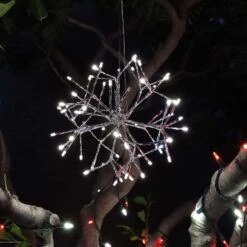 Celebrations Platinum LED Pure White Shimmer Sphere 16 In. Hanging Decor 5 Celebrations Platinum LED Pure White Shimmer Sphere 16 In. Hanging Decor -Alpine Sales Store 79247fdc 2f34 45ff a294 de1a9769cffb