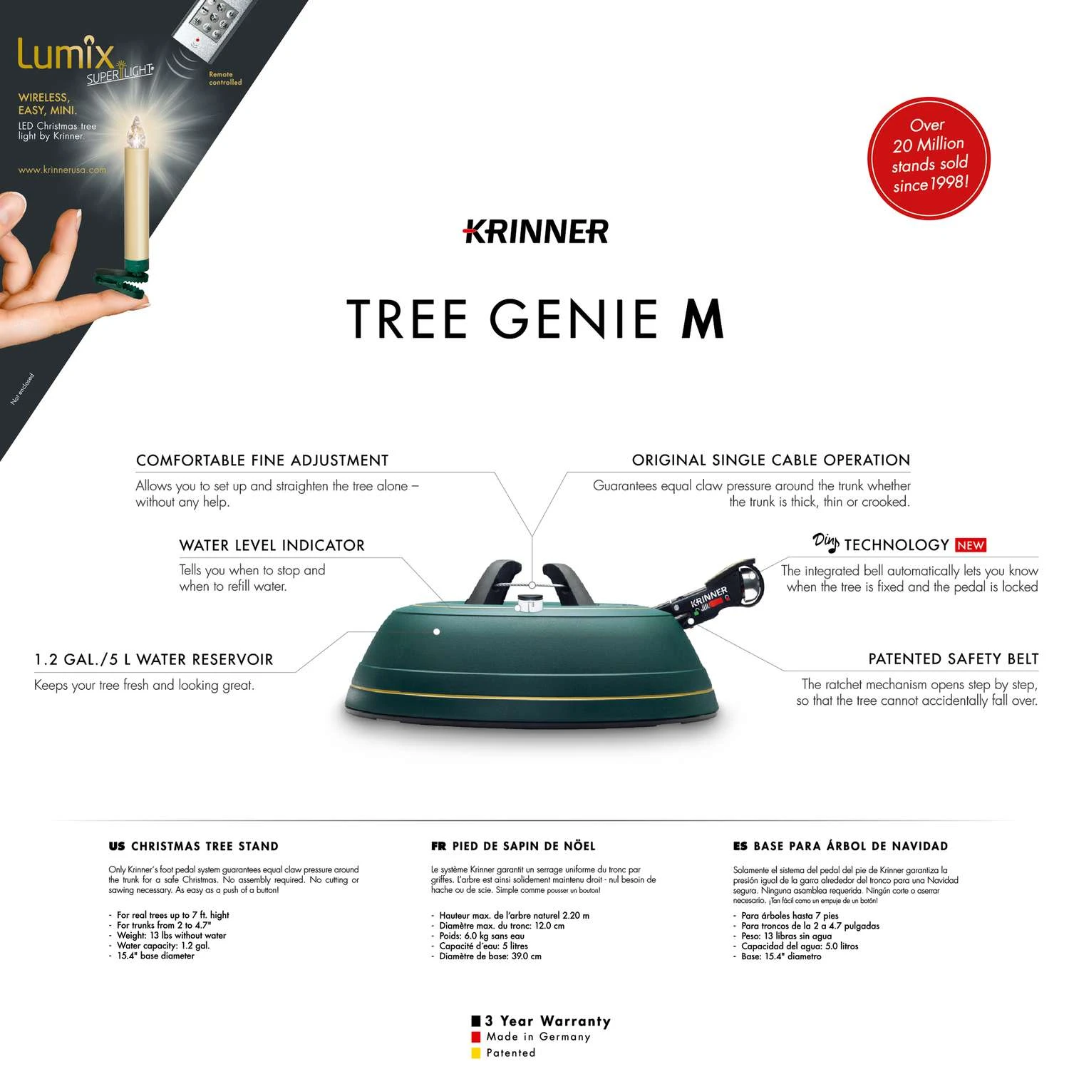 Krinner Tree Genie Medium Metal Real Christmas Tree Stand 7 Ft. 6 Krinner Tree Genie Medium Metal Real Christmas Tree Stand 7 Ft. - Image 4