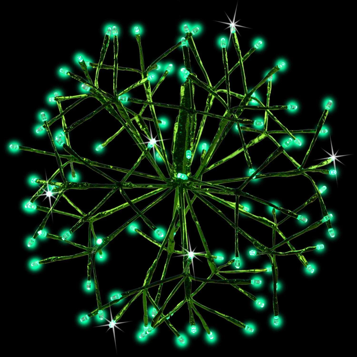 Celebrations Platinum LED Green Shimmer Sphere 16 In. Hanging Decor 5 Celebrations Platinum LED Green Shimmer Sphere 16 In. Hanging Decor - Image 3
